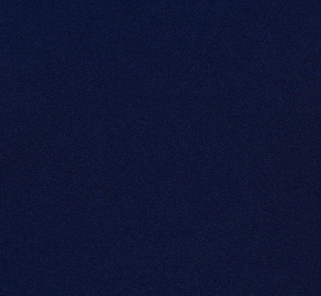 Knit Crepe Wide Leg Jumpsuit With Bell Sleeves In Navy Sateen