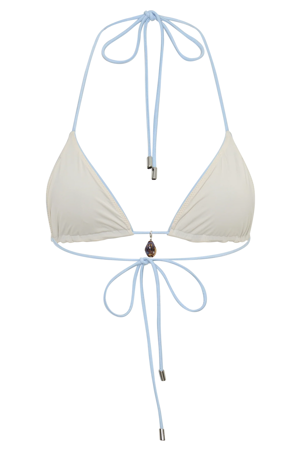 Blossom Classic Triangle Bikini Top - Pale Blue