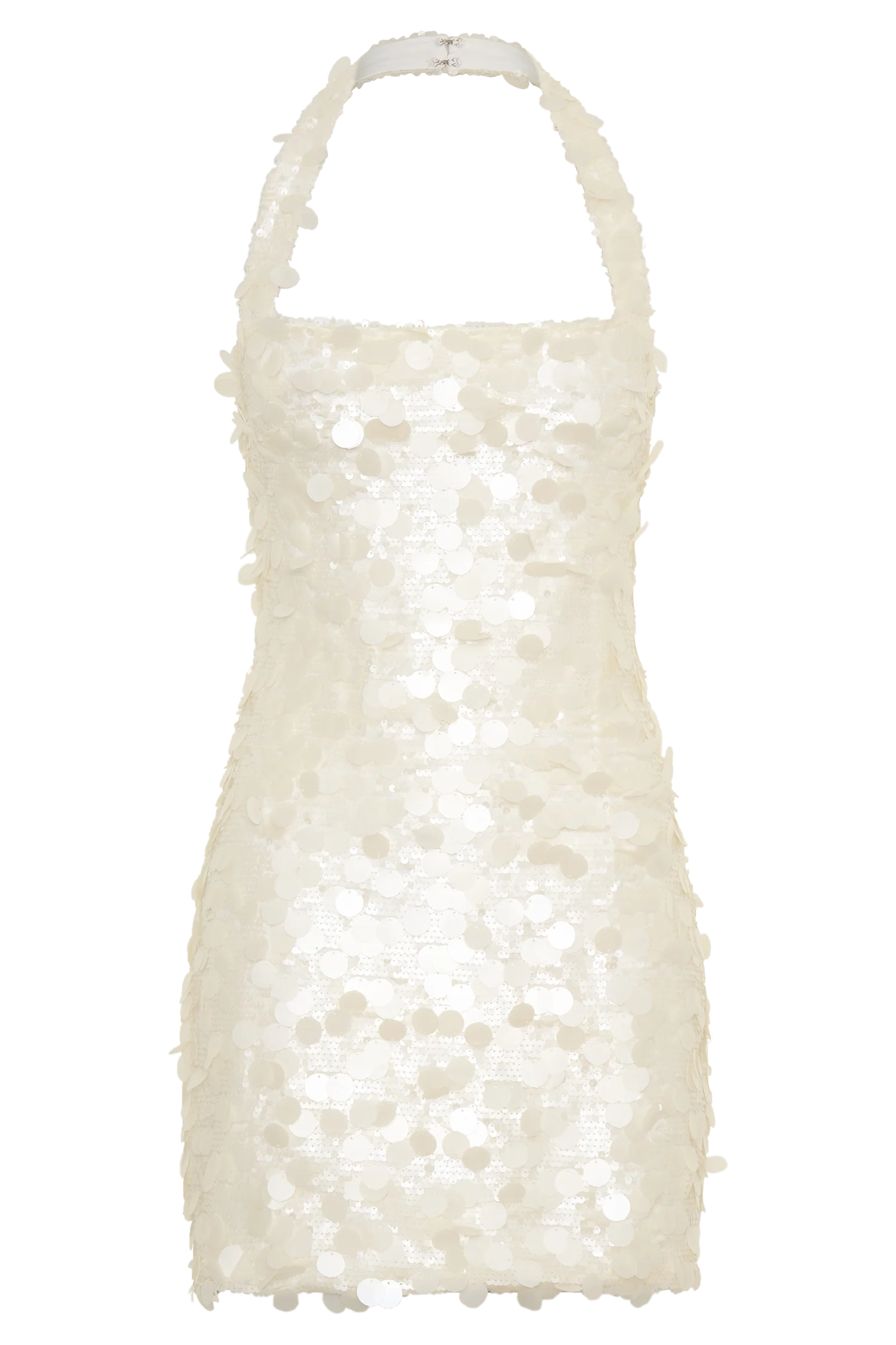 Caralee Sequin Halter Mini Dress - Ivory