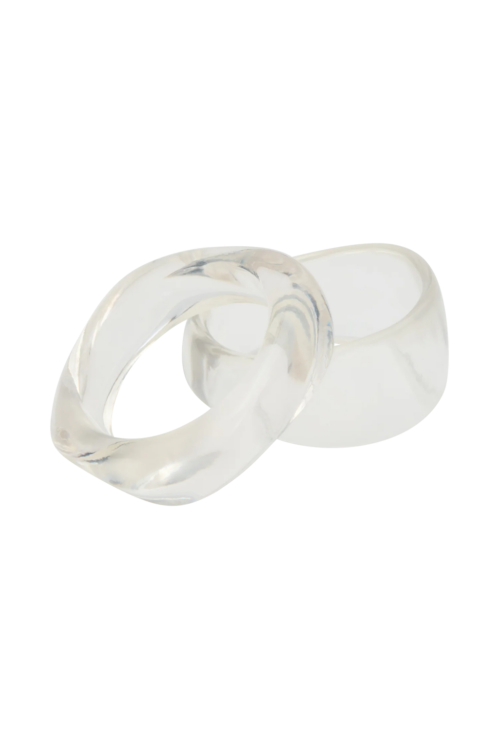 Marah Resin Bangle Set - Clear