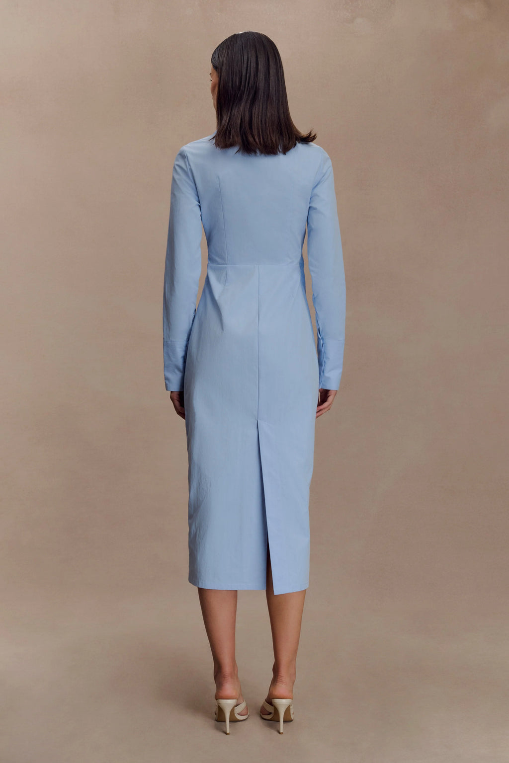 Mikaila Asymmetric Shirt Dress - Blue