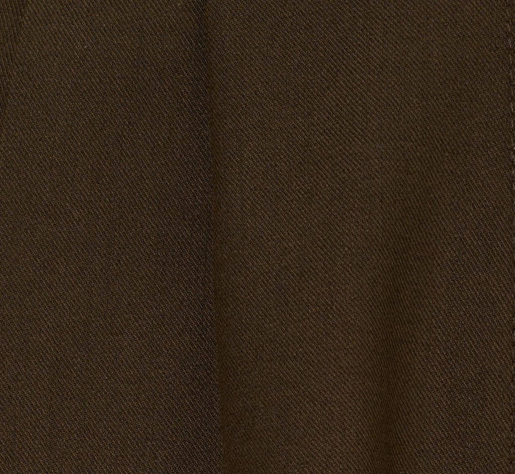 Wide Leg Pleated Trouser In Military Green