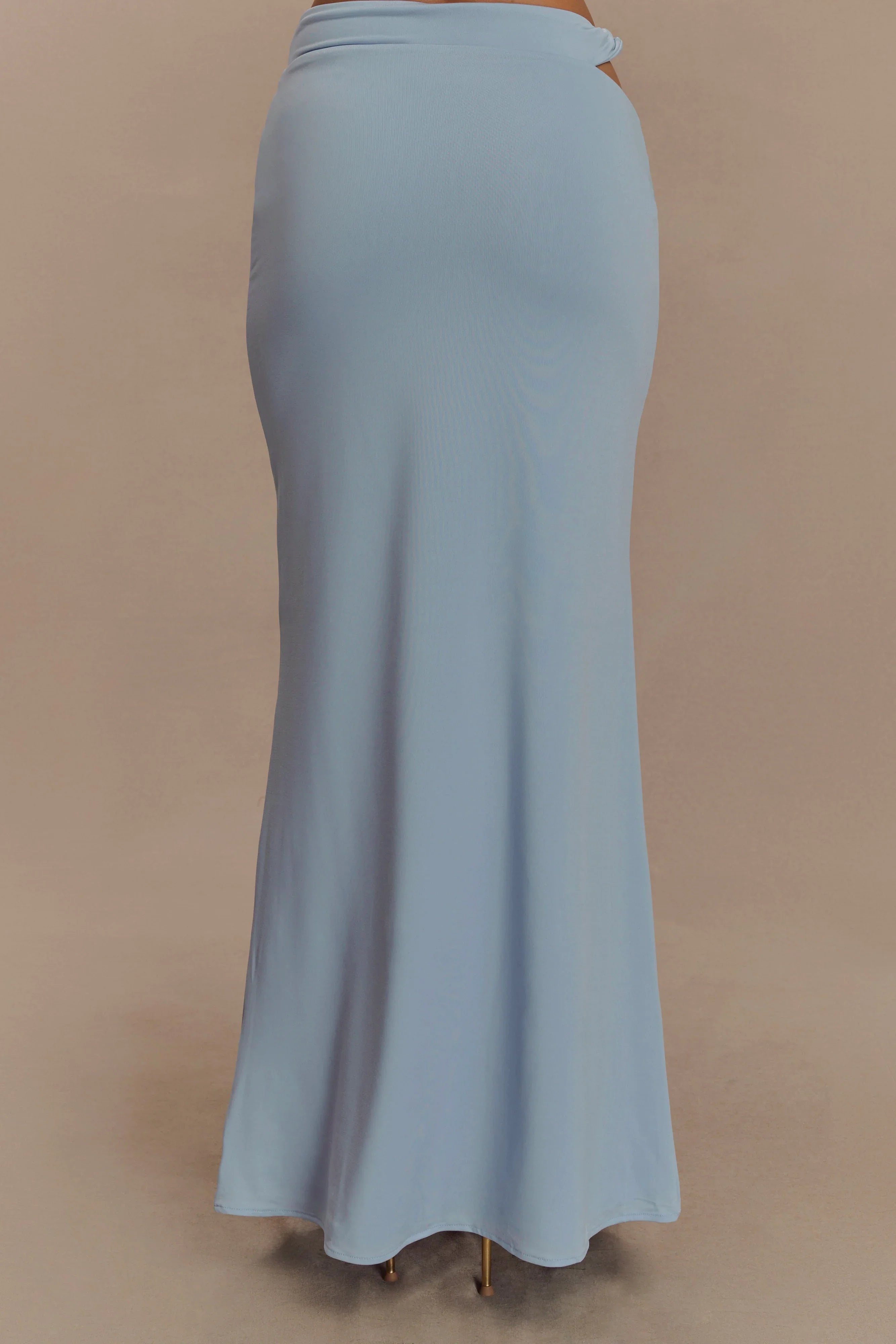 Haven Slinky Twist Midi Skirt - Pale Blue