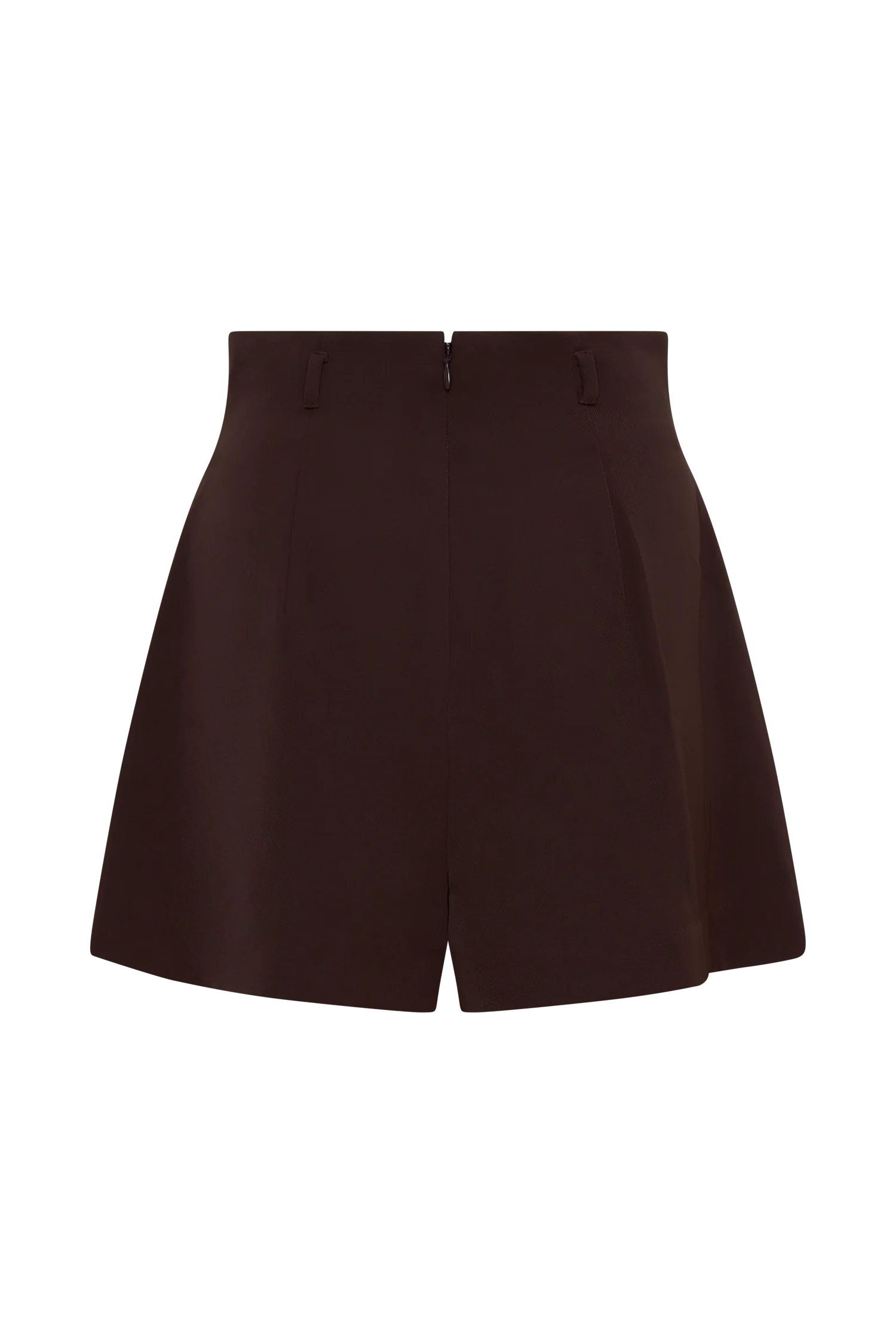 Simone Pleated Suiting Short - Dark Chocolate