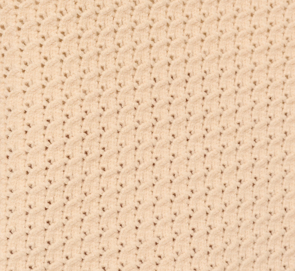 Sleeveless Open Knit Whipstitch Sweater Top In Cream Black