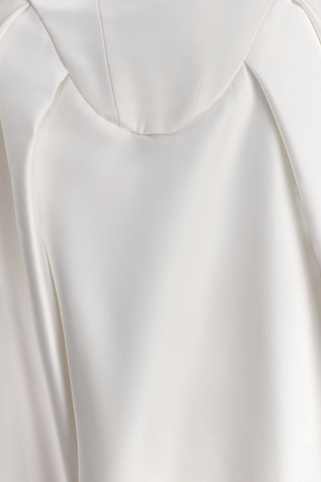Willow Off Shoulder Satin Maxi Gown - White