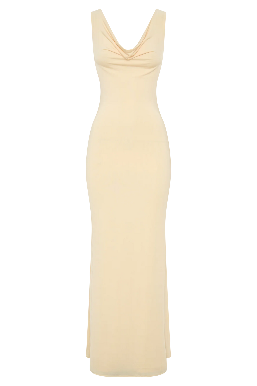 Marta Slinky Cowl Maxi Dress - Lemon