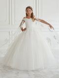 Lace and Tulle Off-The-Shoulder Gown