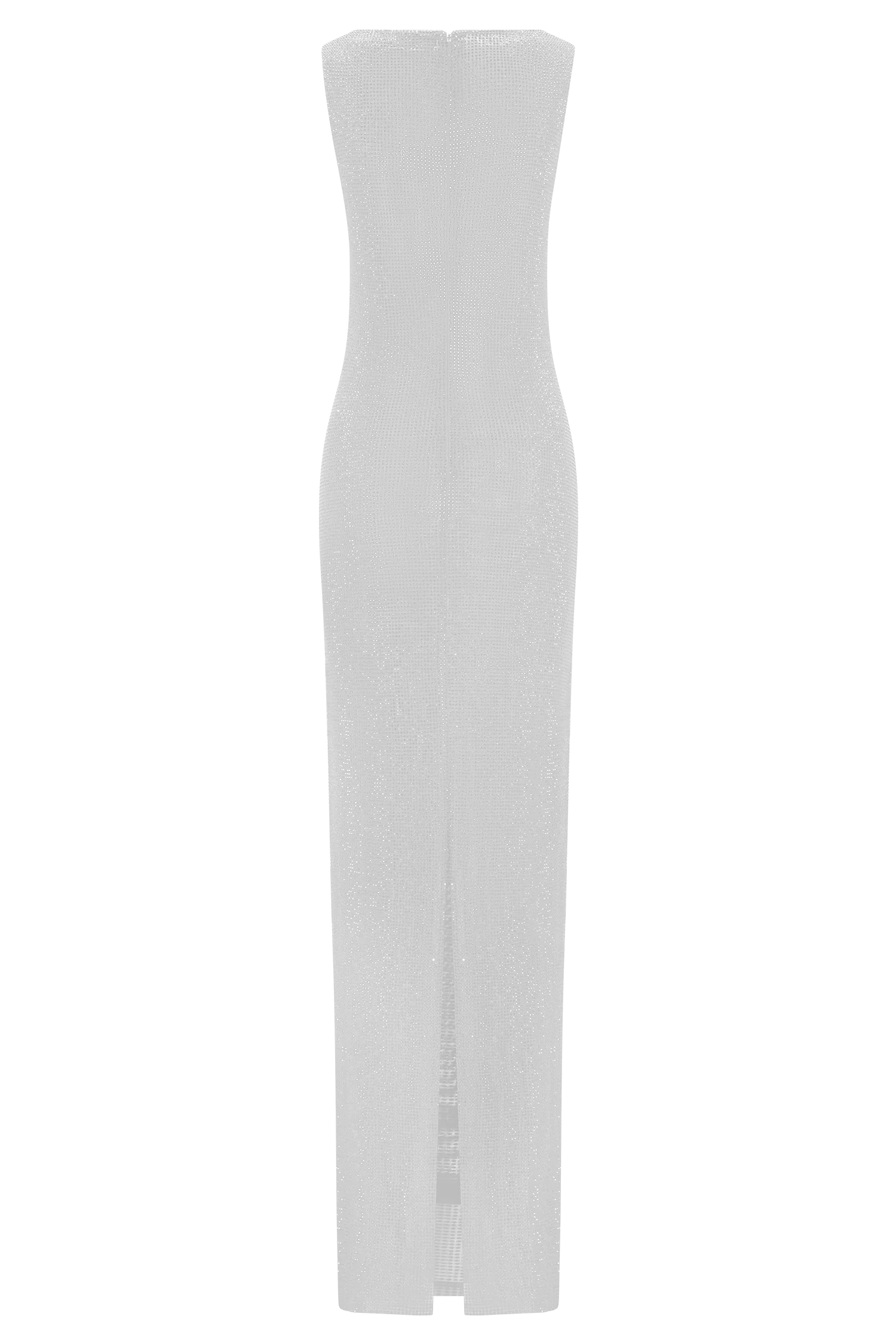 Magnolia Sleeveless Diamante Maxi Dress - Silver