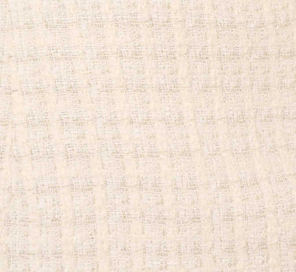 Tweed Pearl Short Dress In Ivory