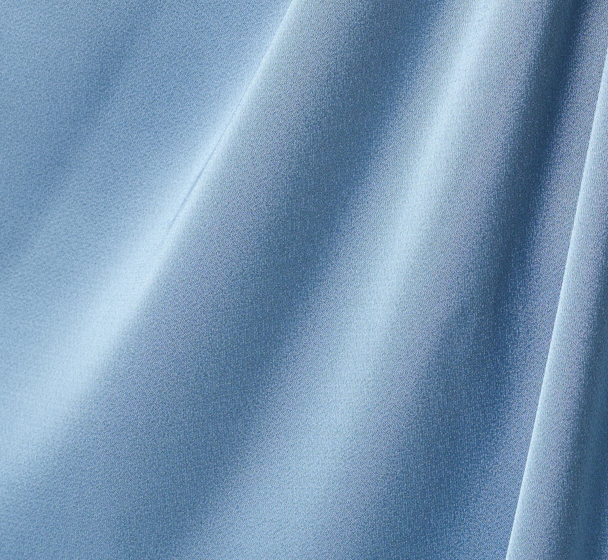 Crepe Back Satin One Shoulder Long Dress In Blue Cloud