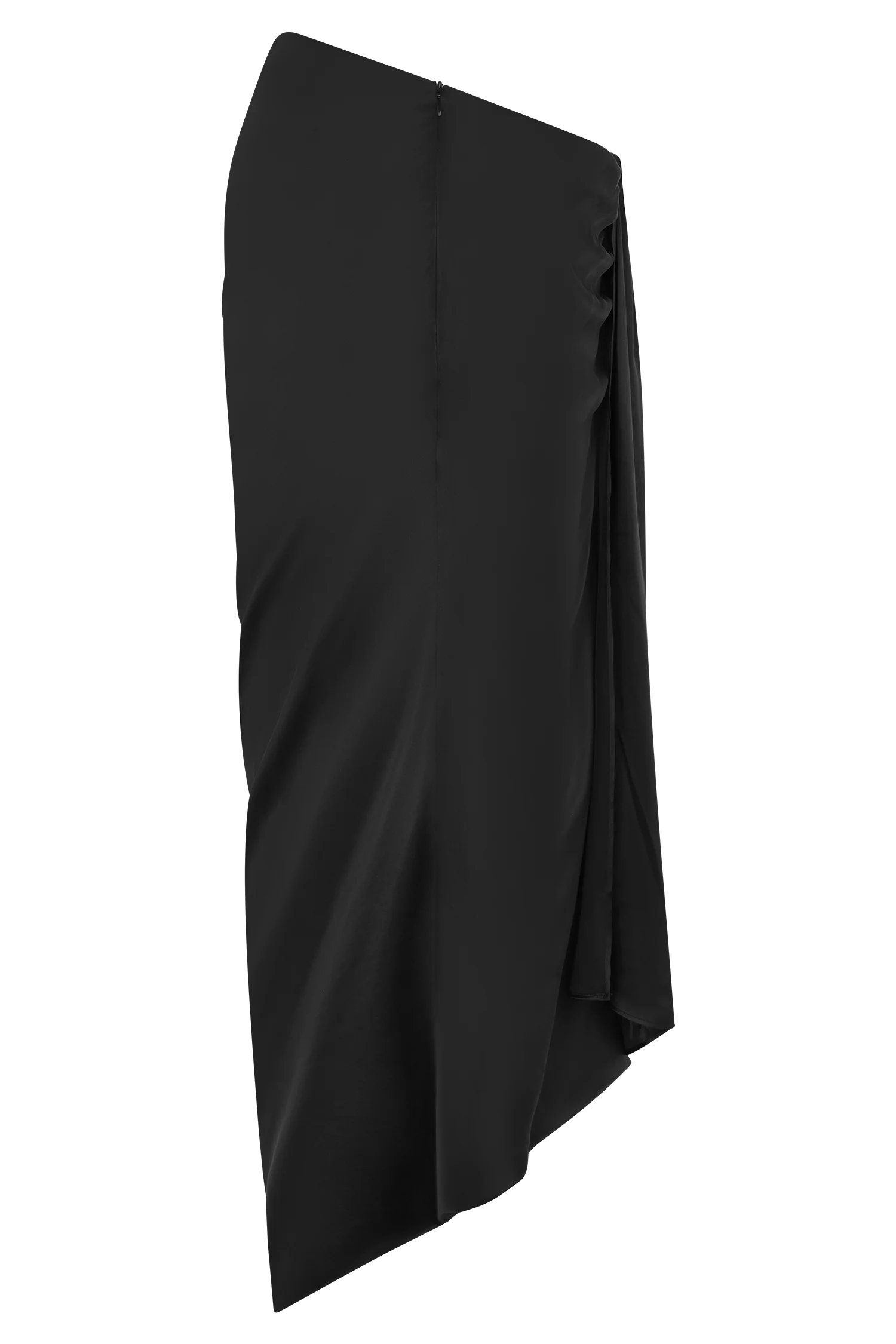 Zendaya Silk Midi Skirt - Black