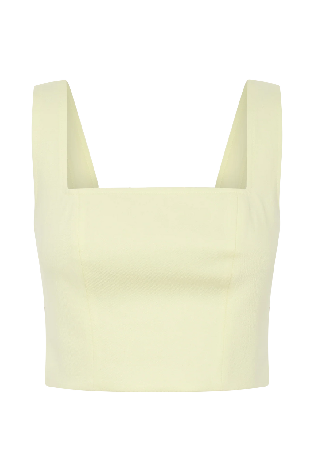 Josephine Crop Top With Open Back - Lemon