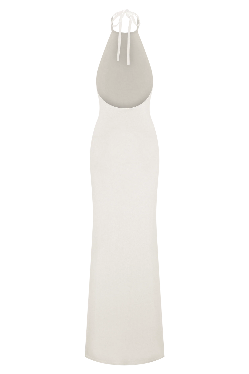 Brock Knit Halter Maxi Dress - White