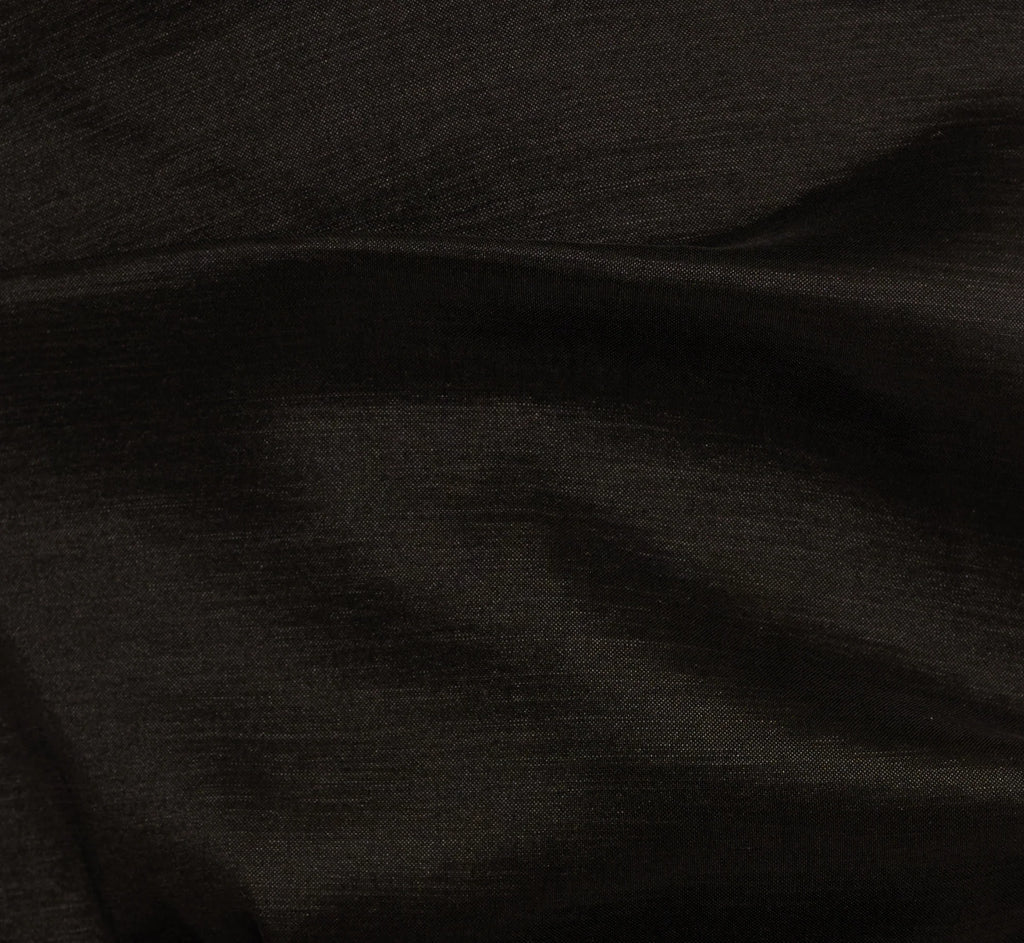 Long Sleeve Taffeta Tuxedo Gown In Black