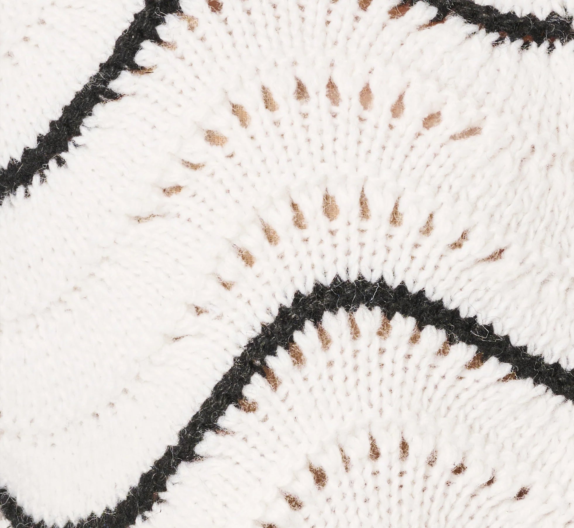 Open Pointelle Scalloped Cardigan Sweater In Glacier Black
