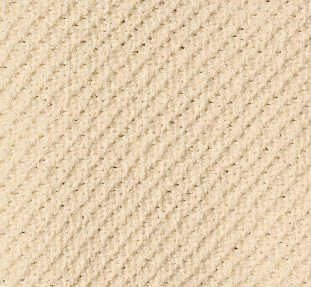 Short Sleeve Textured Knit Raglan Fringe Sweater In Cream