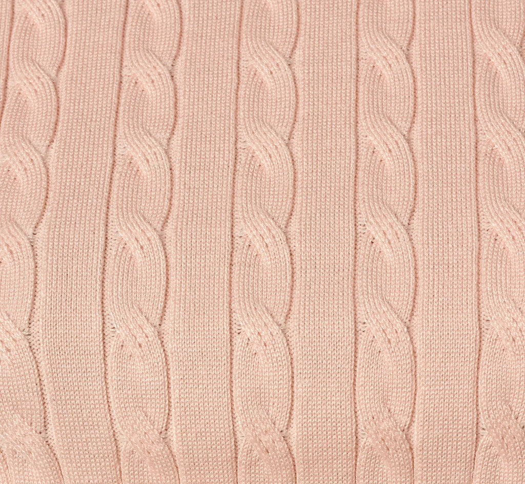 Short Sleeve Beaded Collar Pullover Sweater In Pink Whisper