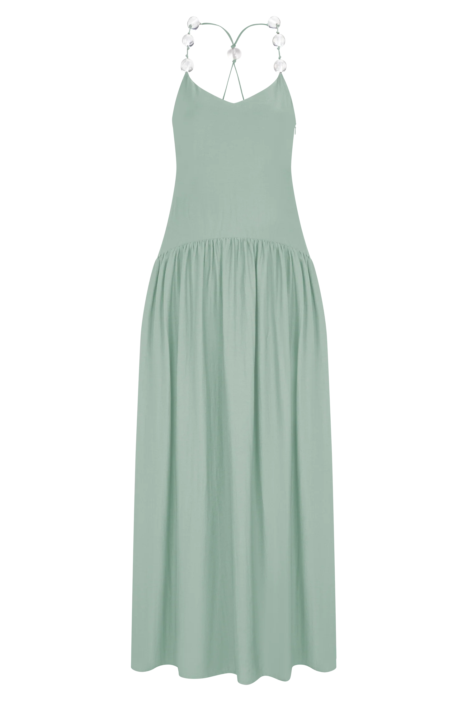 Darling Linen Maxi Dress - Sage