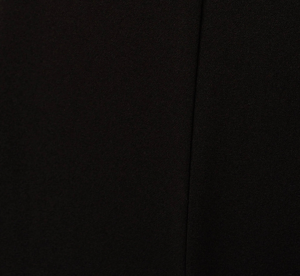 Long Sleeve Crepe Jumpsuit With Tuxedo Collar In Black