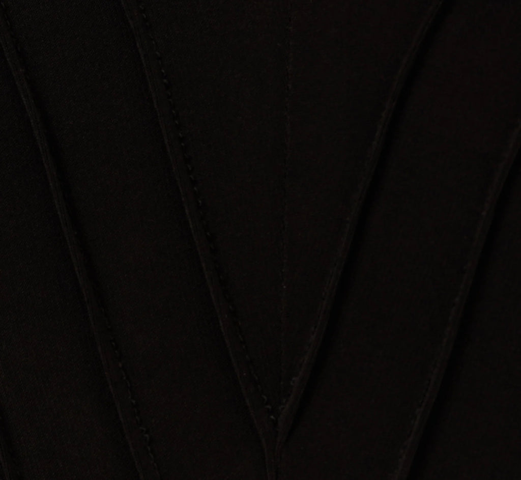 Cropped Jumpsuit With Pintuck Bodice In Black