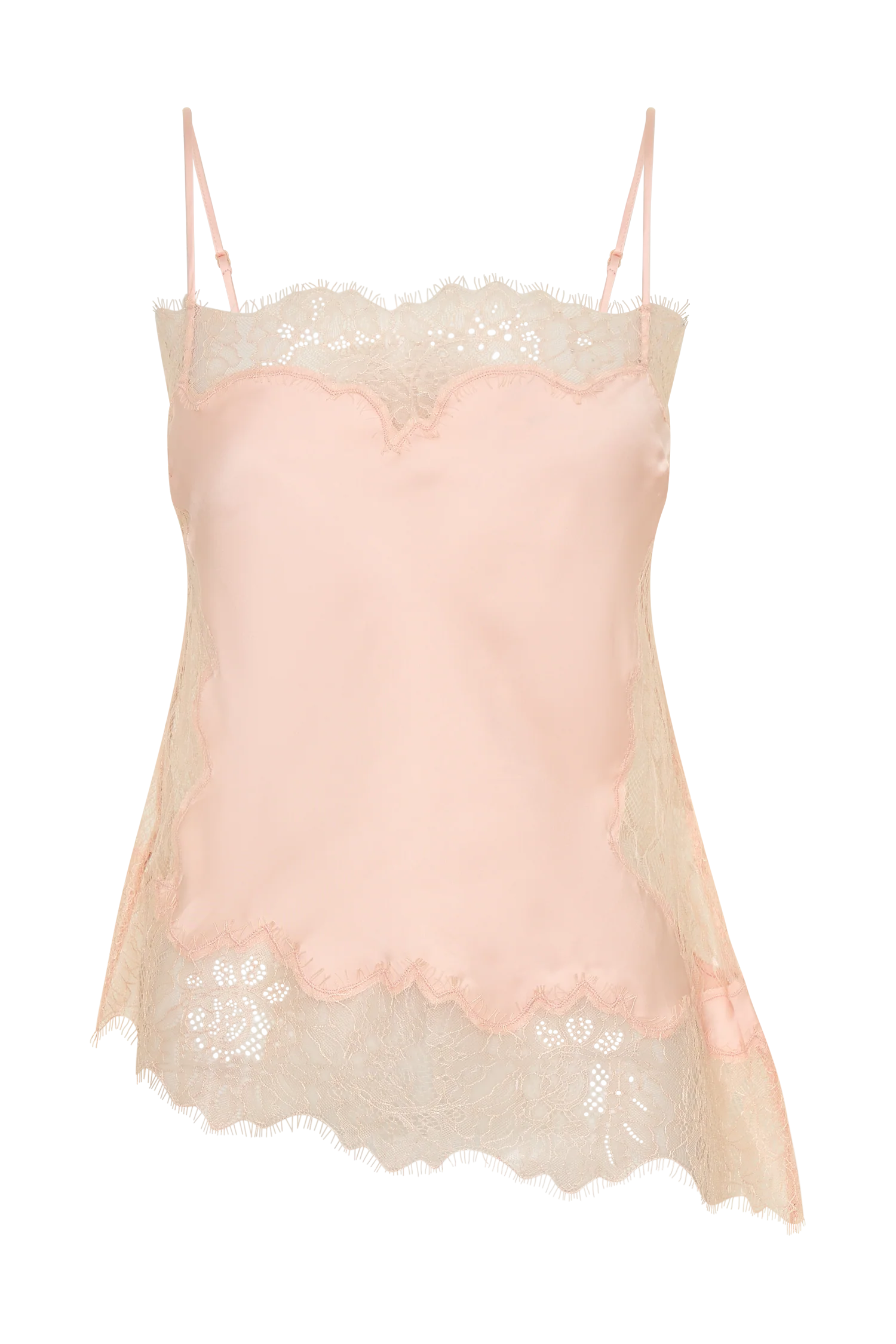 Miriam Satin & Lace Camisole - Peach