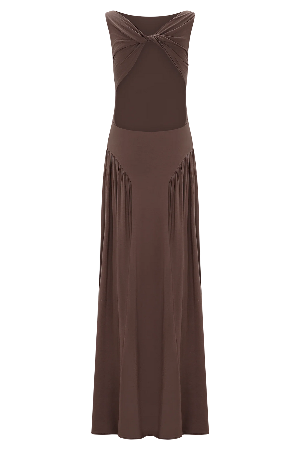 Marnie Modal Sleeveless Maxi Dress - Chocolate