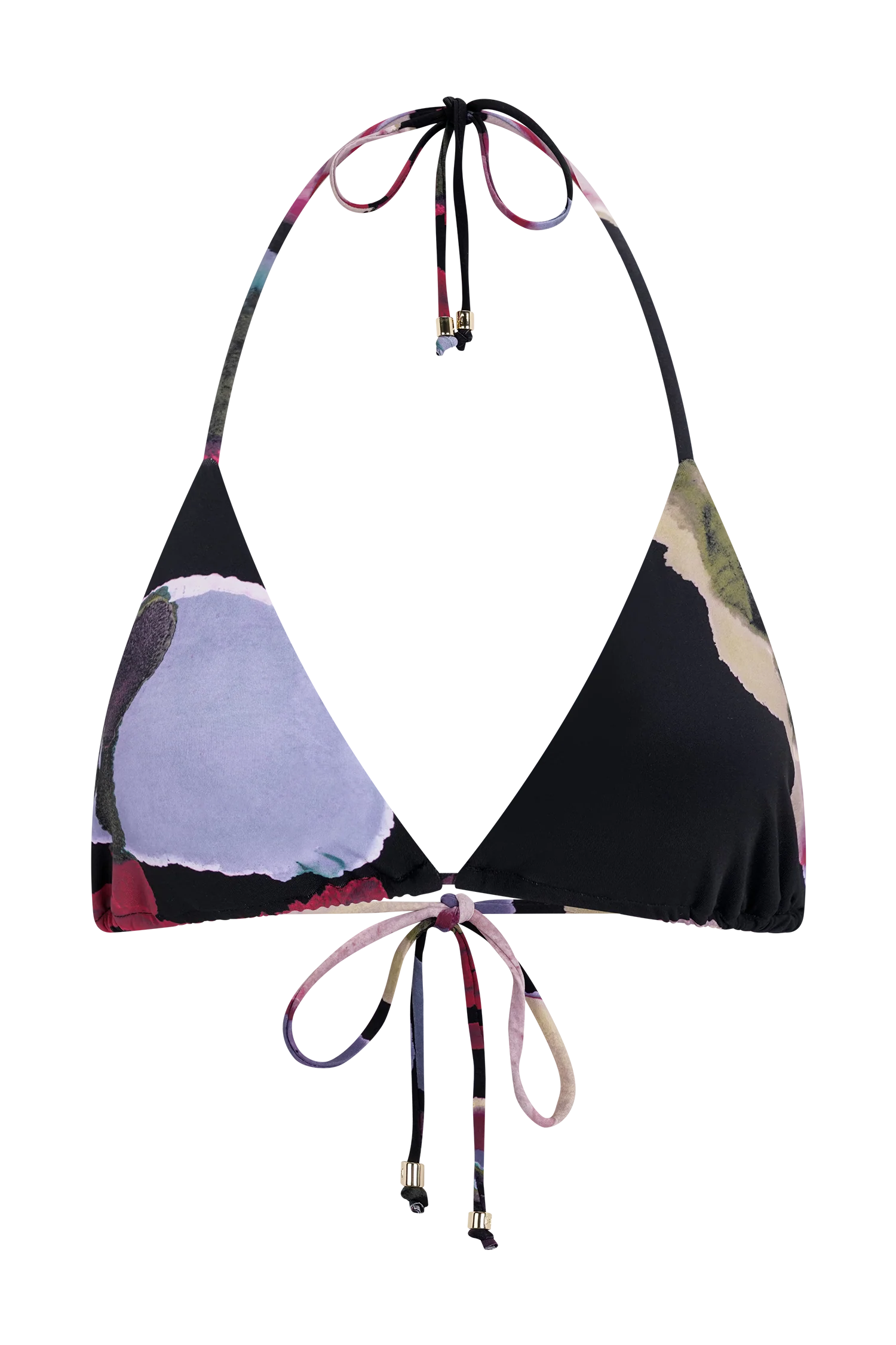 Brianna Triangle Bikini Top - Multi Fluid Reverie Print