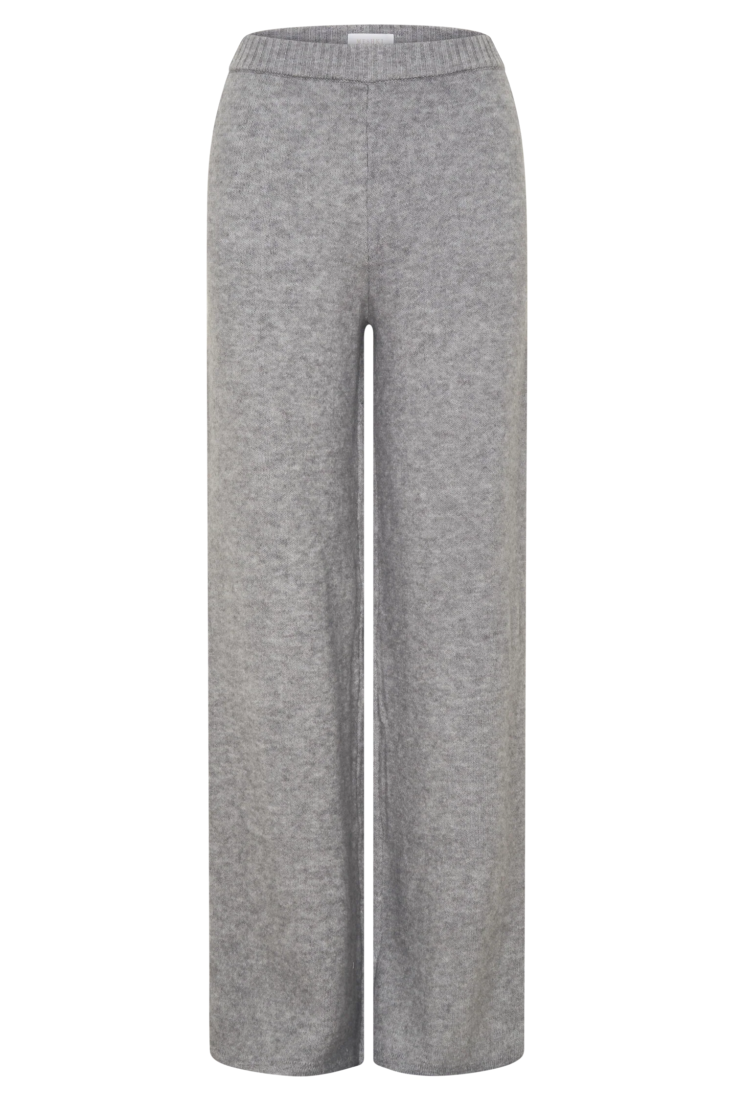 Evan Knit Wide Leg Pants - Grey Marle