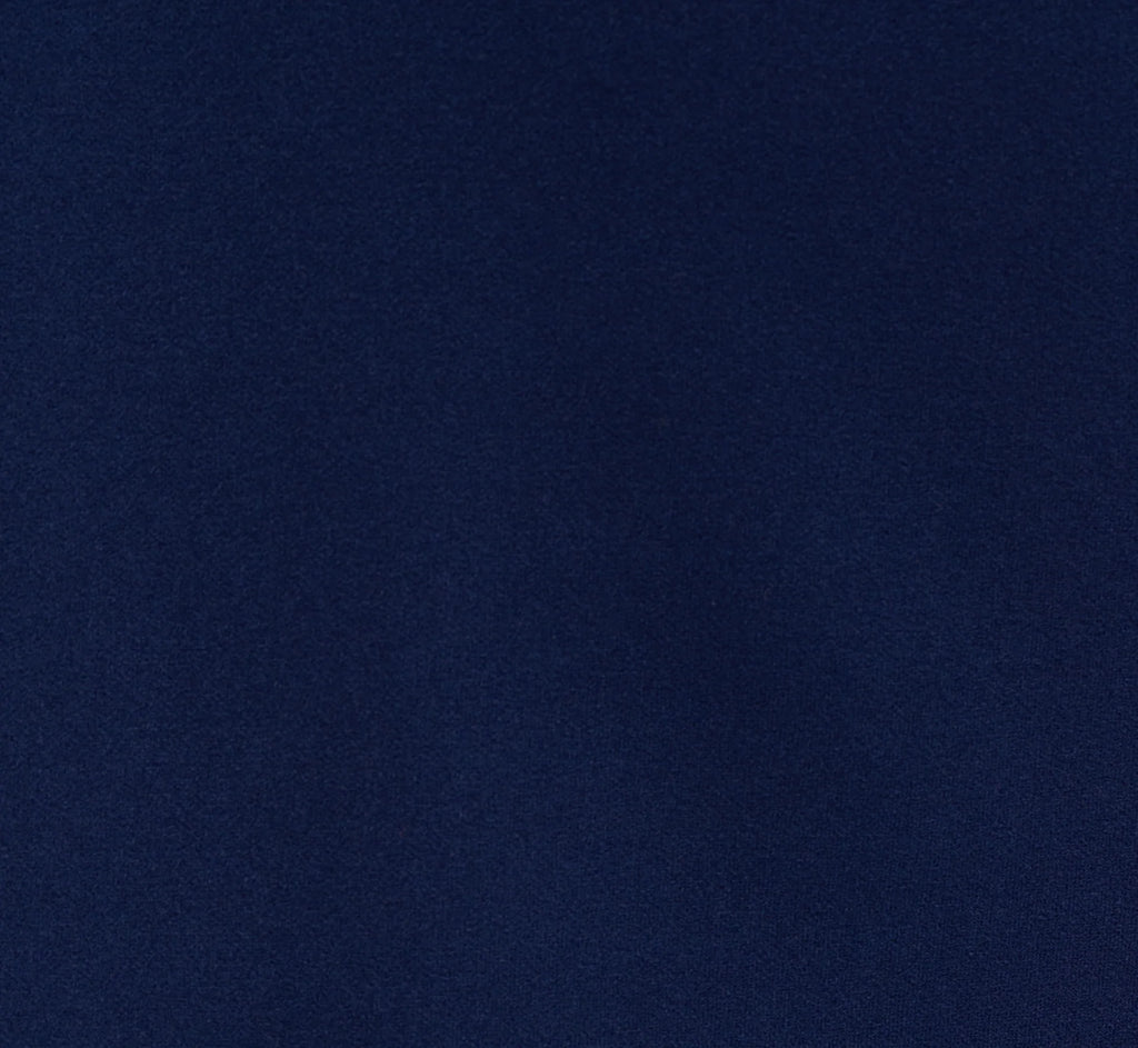 Three Quarter Bell Sleeve Sheath Midi Dress In Navy Sateen