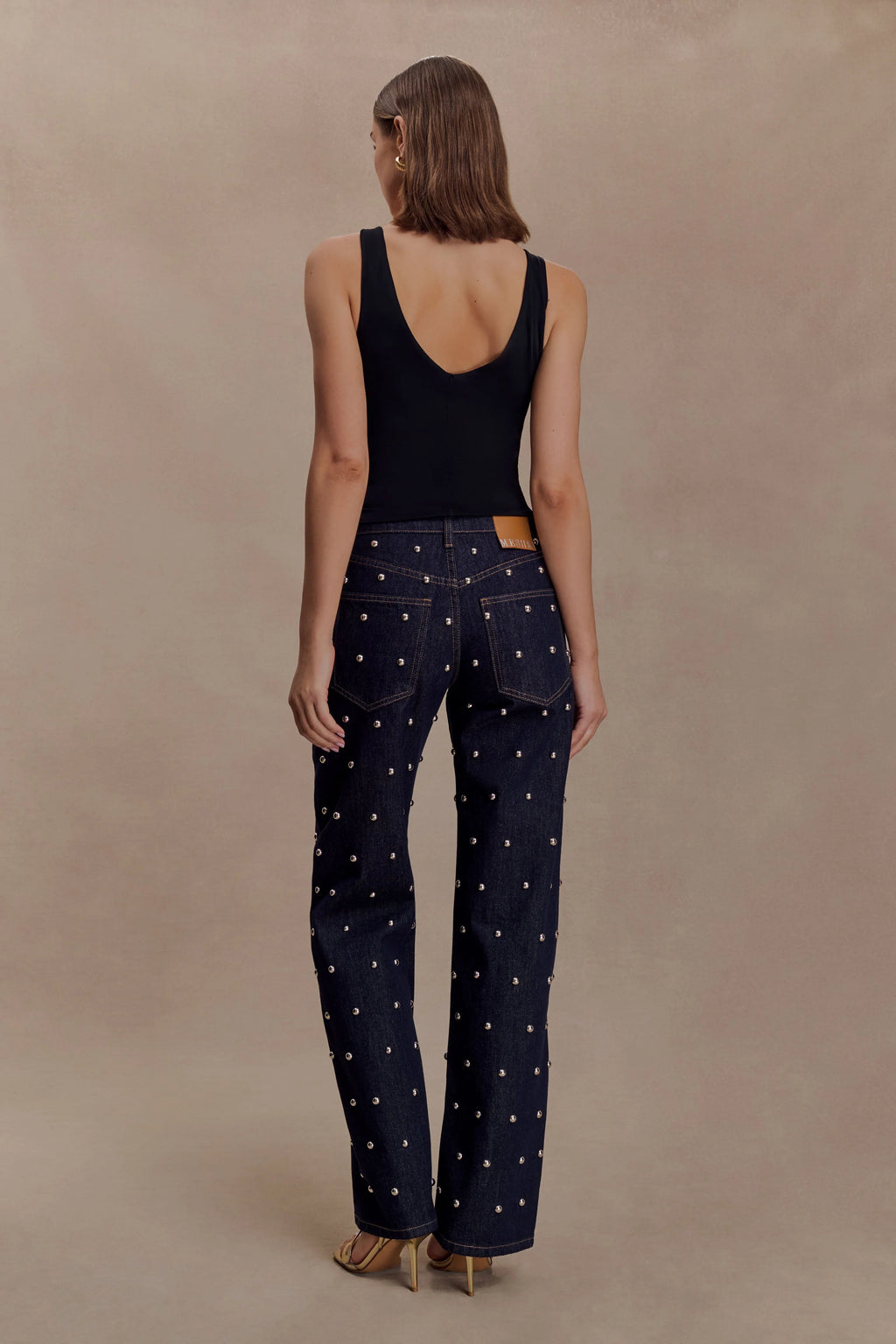 Spencer Slinky Top with Hardware - Black