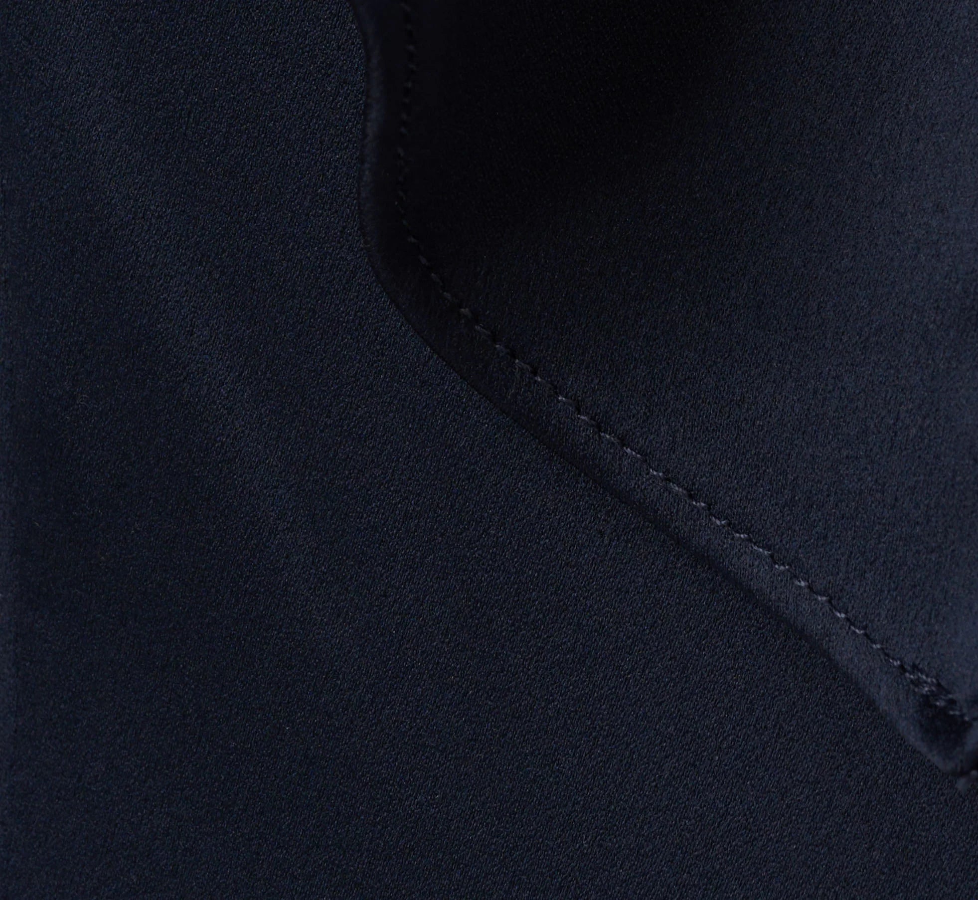 Satin Crepe Ruffled Cropped Jumpsuit In Dark Navy
