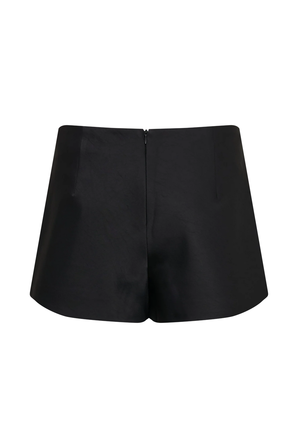 Anne Satin Mini Short - Black