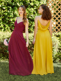 Spaghetti Strap Chiffon Dress with Satin Belt