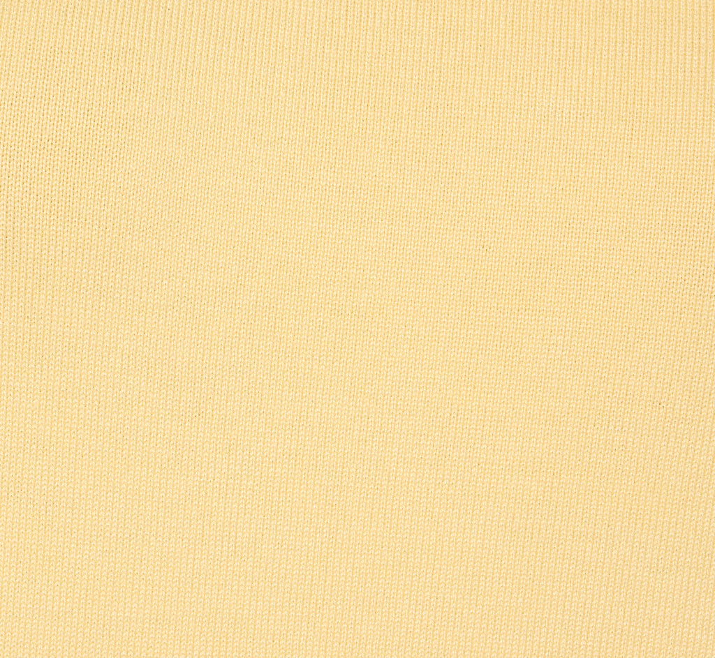Puff Sleeve Beaded Peter Pan Collar Top In Pastel Yellow