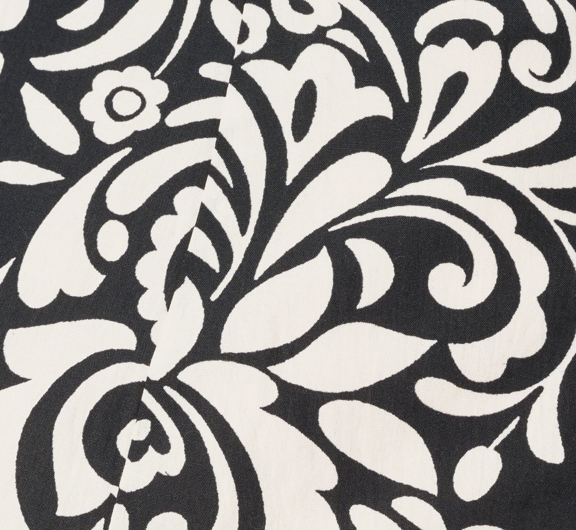 Drop Waist Cotton Tile Print Midi Sundress In Black Ivory