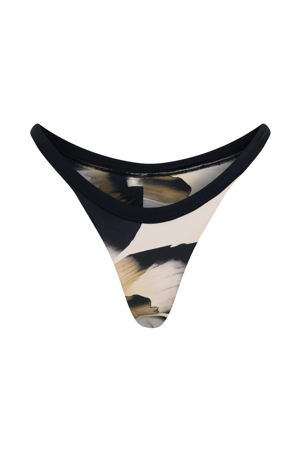 Isla Thong Bikini Bottom - Ivory Oversized Floral Print