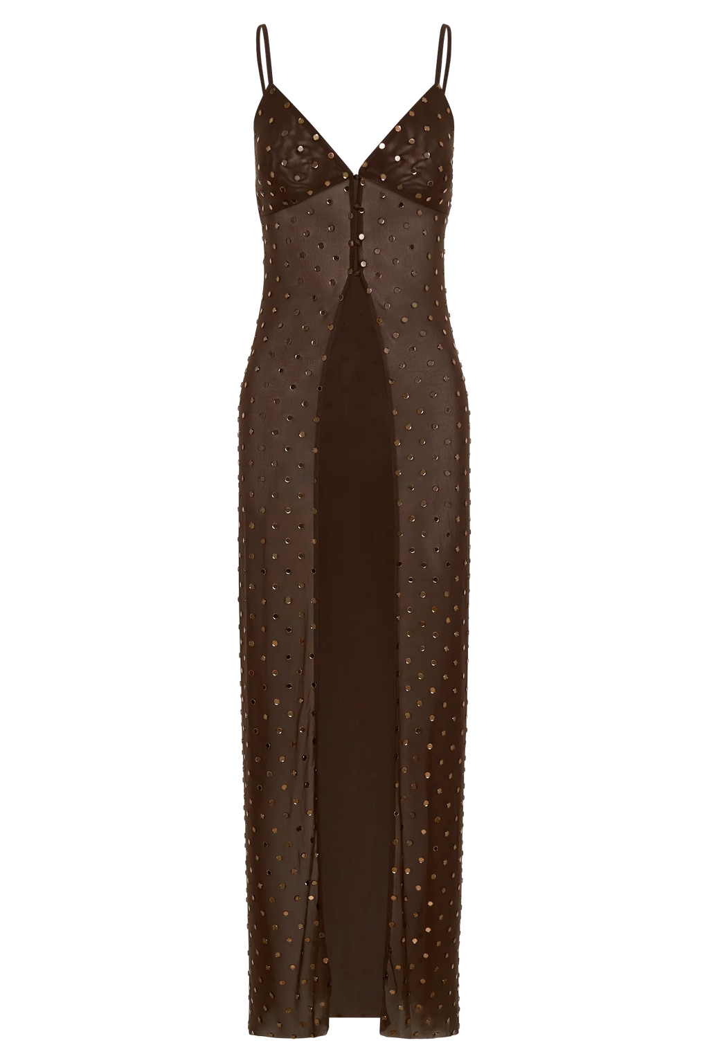 Jackie Longline Diamante Top - Chocolate