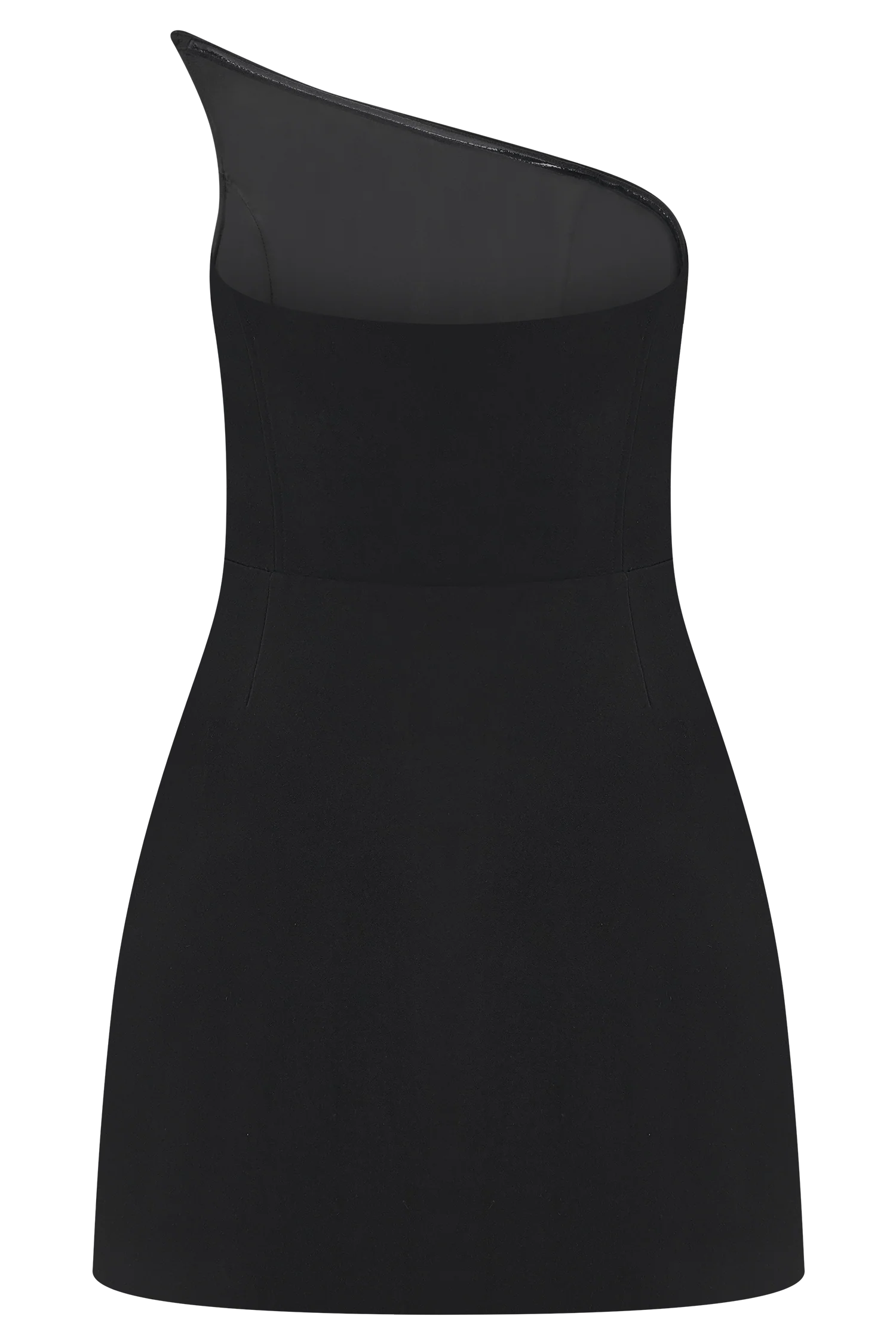 Liva Strapless Diamante Floral Trim Mini Dress - Black