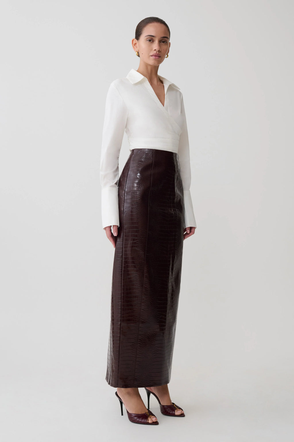 Eugenia Wrap Cotton Shirt - White