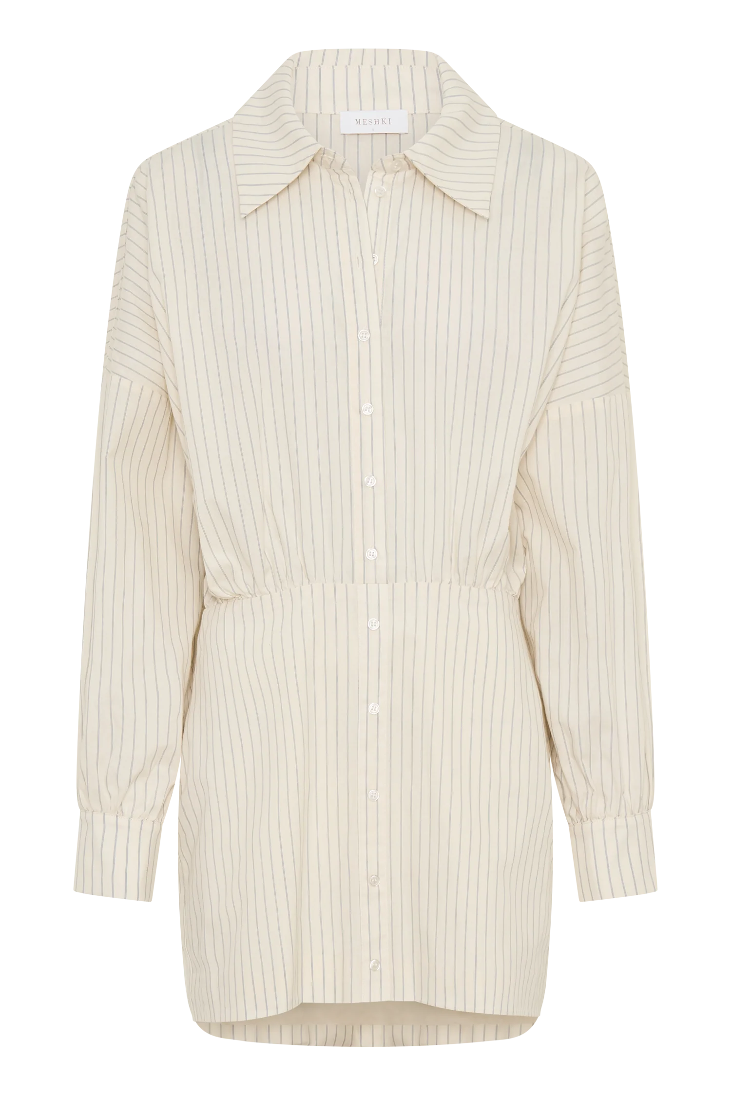 Ivy Oversize Shirt Mini Dress - Stripe