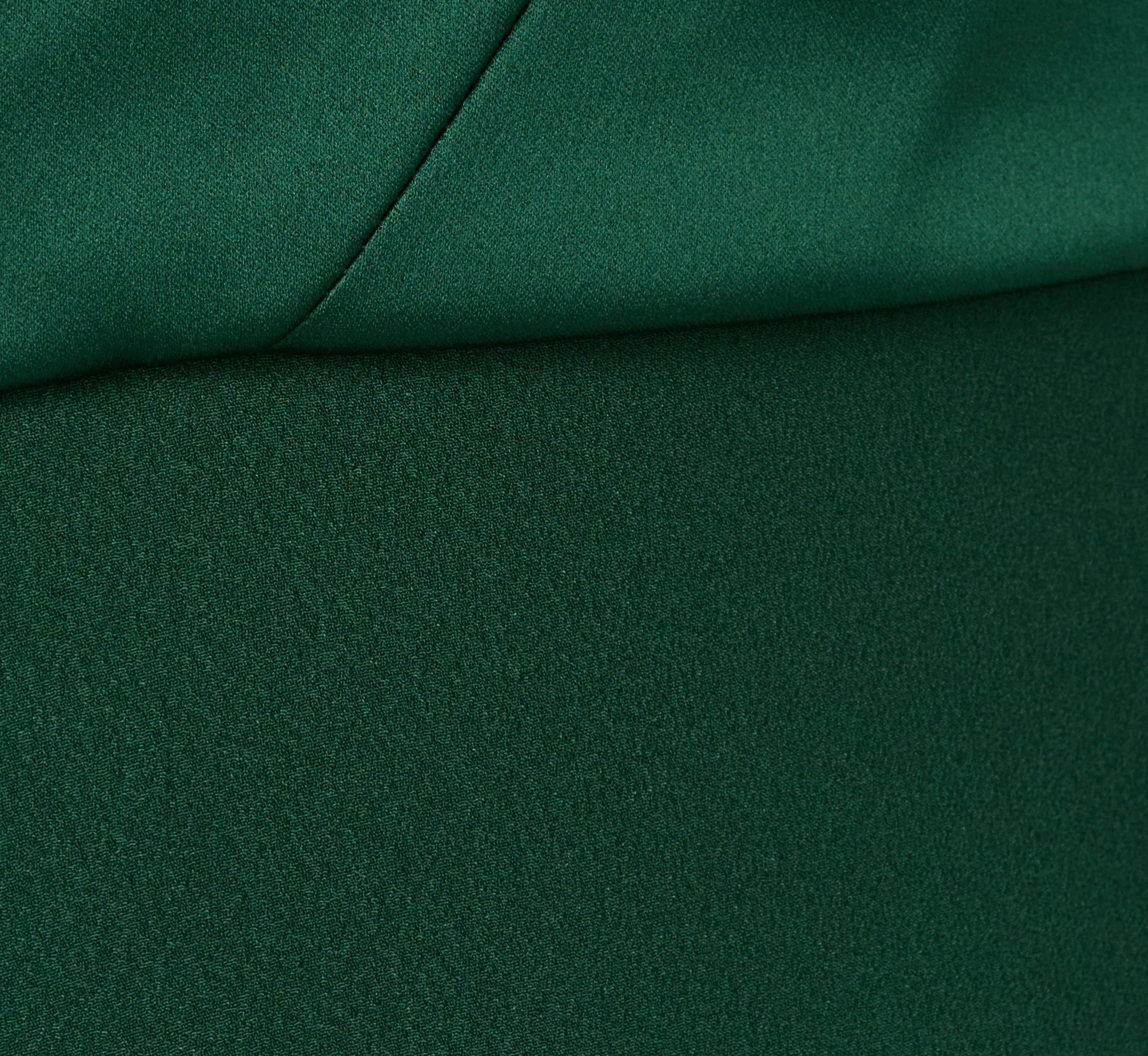 One-Shoulder Long Satin Crepe Mermaid Gown In Deep Forest