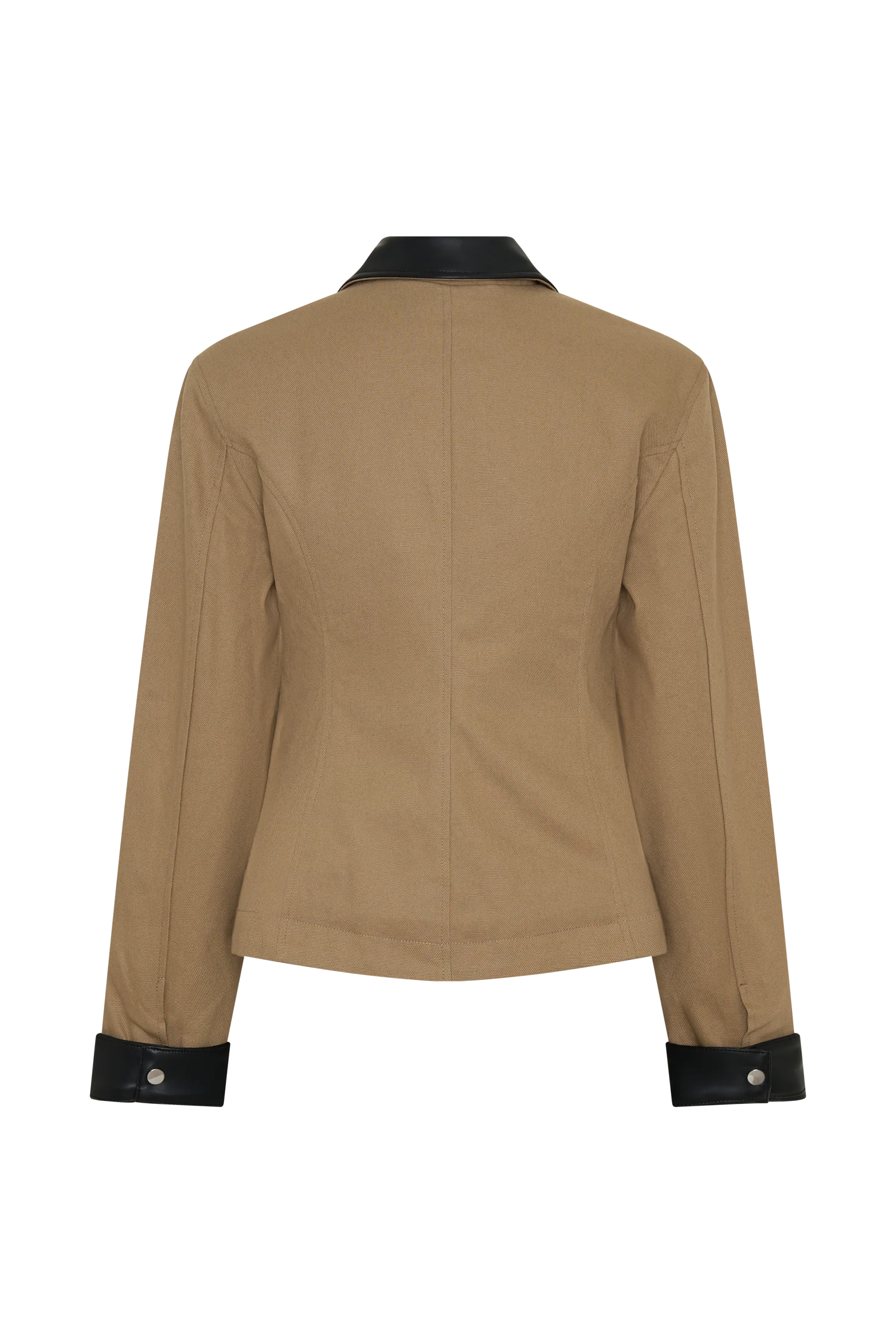 Solange Zip Up Collared Jacket - Natural