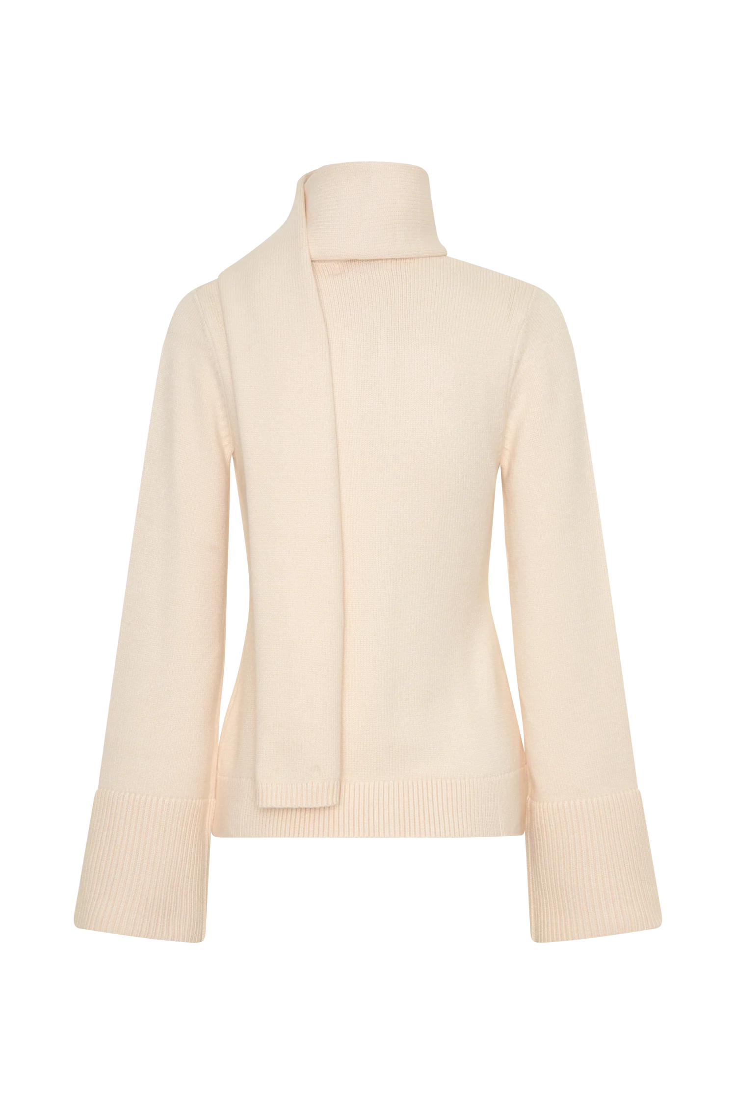 Lara Knit Cardigan With Scarf - Ivory