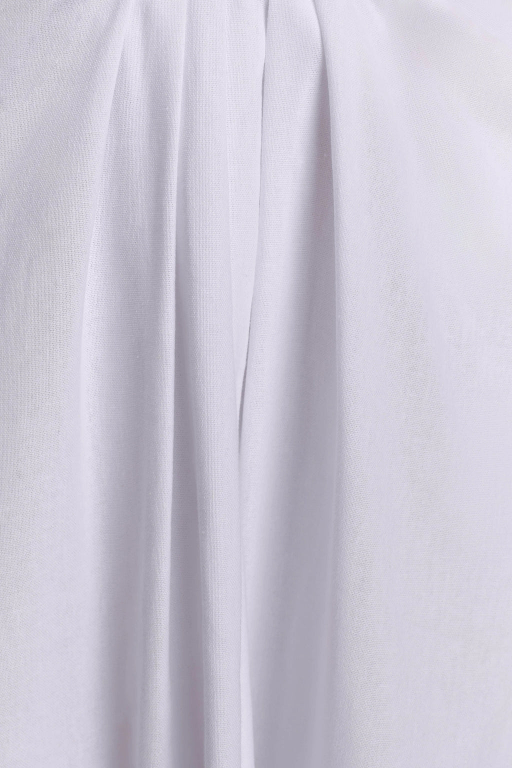 Talia Draped Linen Midi Skirt - White