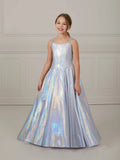 Liquid Jersey Scoop Neck A-Line Gown with Pockets