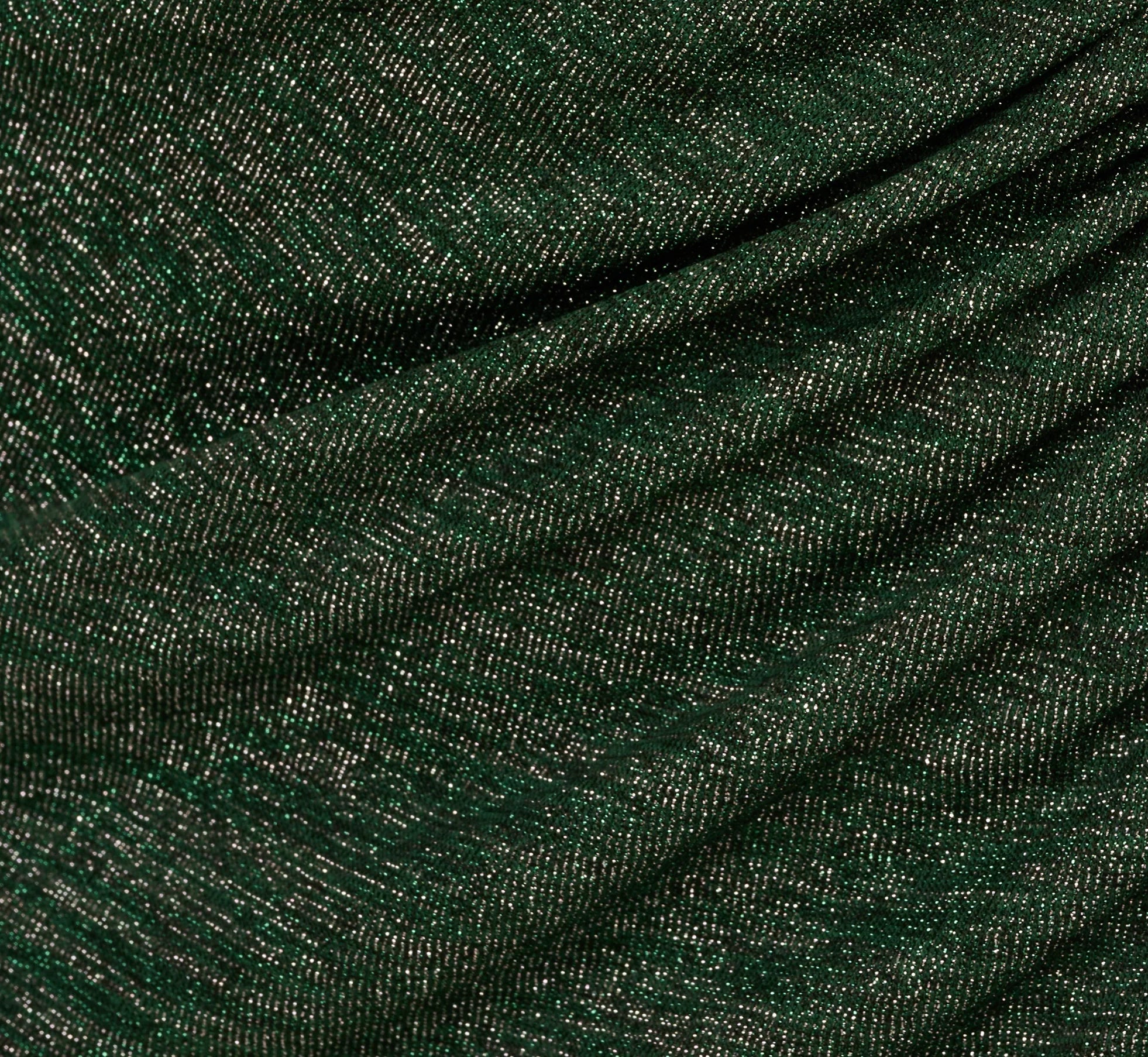 Sleeveless Metallic Knit Asymmetrical Dress In Jungle