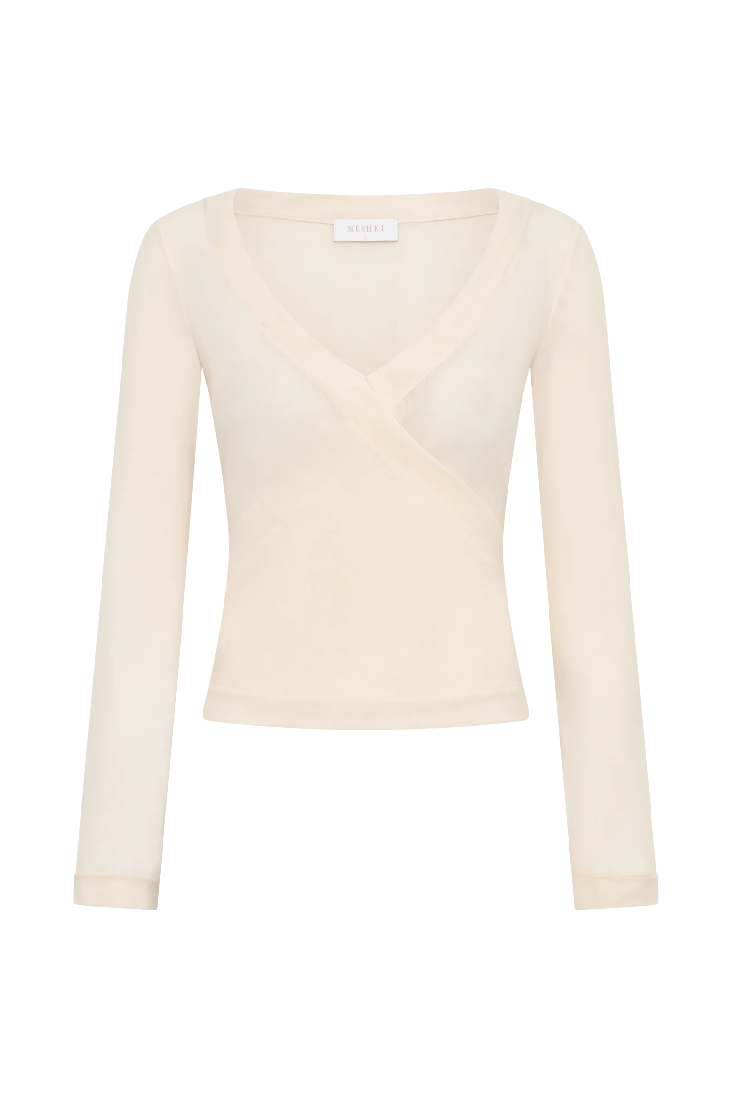 Lumi Long Sleeve Mesh Top - Bone