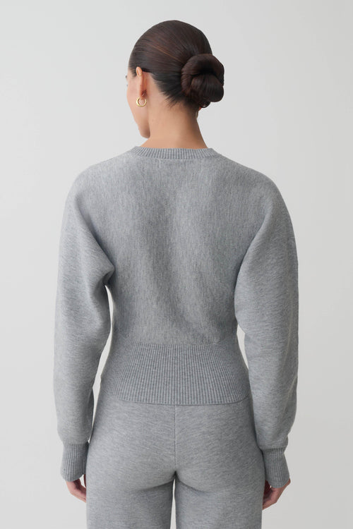Ciaralee Cinched Waist Jumper - Grey Marle