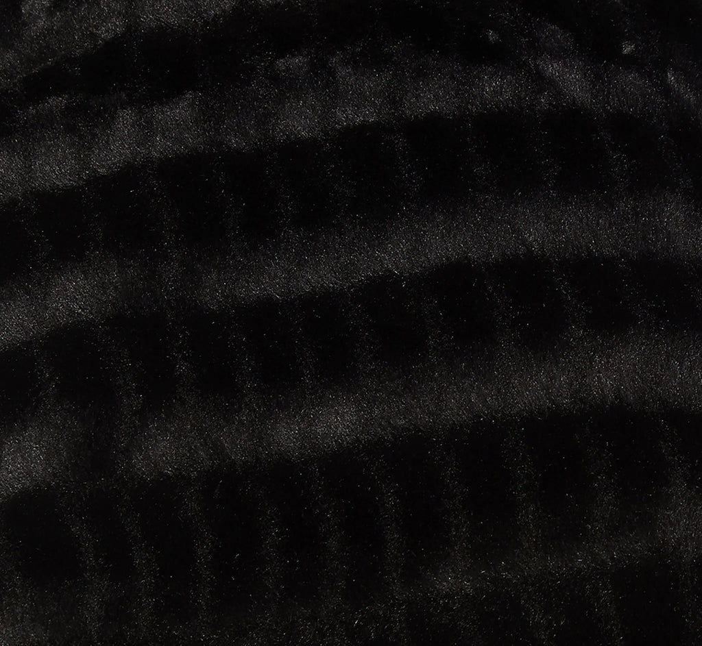 Faux Fur Cape In Black